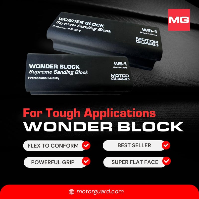 Motor Guard حارس المحرك - شريط صنفرة بلوك وندر (WB1)، مقاس واحد - Image 3